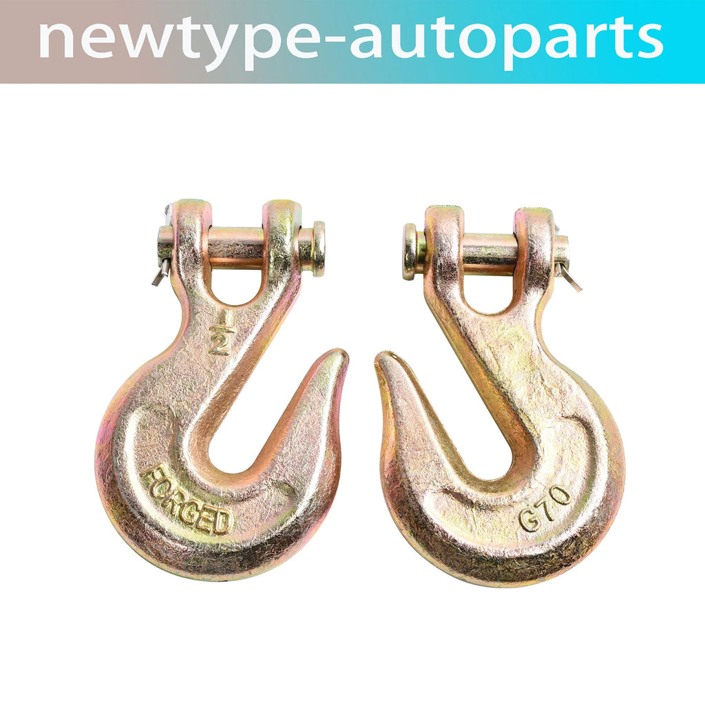 Set of 2 Clevis Grab Hooks for G70 Chain Tie Down Towing (Flatbed Truck)