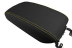Leather Console Lid Armrest Cover for Toyota Camry (2002–2006) Yellow Stitch