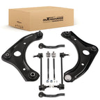 8pc Front Lower Control Arms Tie Rods Sway Bar Links for Nissan Versa Note (2014–2019)