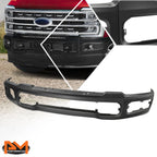 Front Bumper Face Bar for Ford F-250 F-350 SD (2023–2026) w/ Fog Light Holes Black