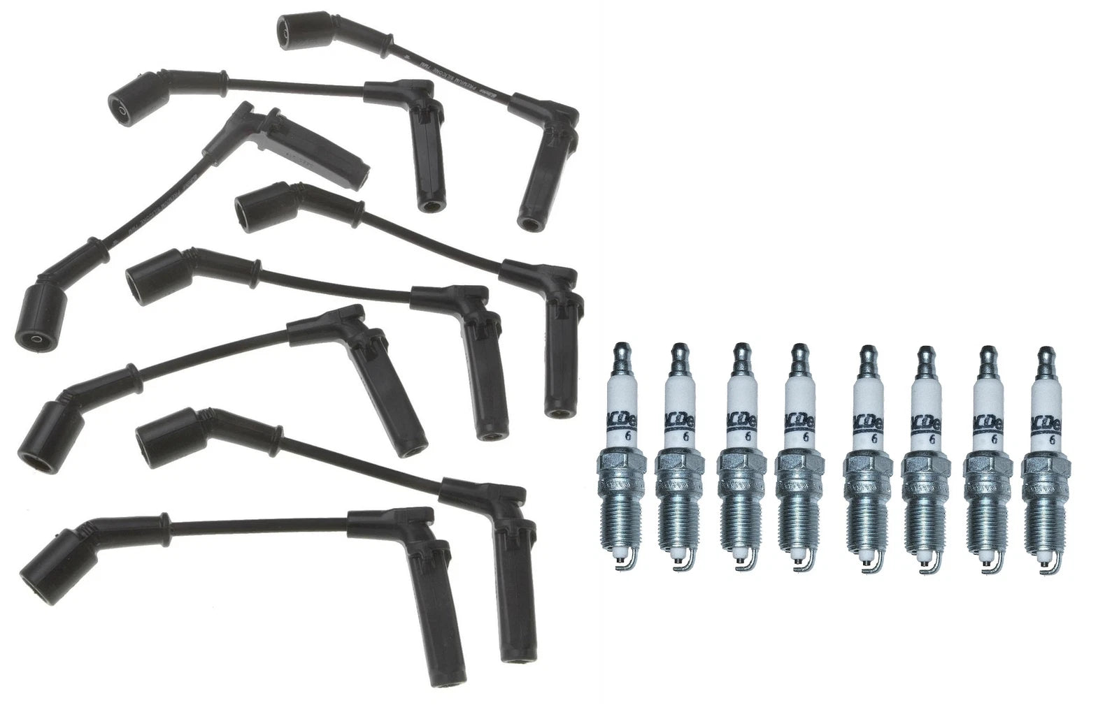 Pro Ignition Wire Set & ACDelco Rapidfire Spark Plugs Kit for Chevy GMC V8