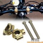 Brass 1" Handlebar Riser Clamps for Harley Chopper Sportster Road Glide