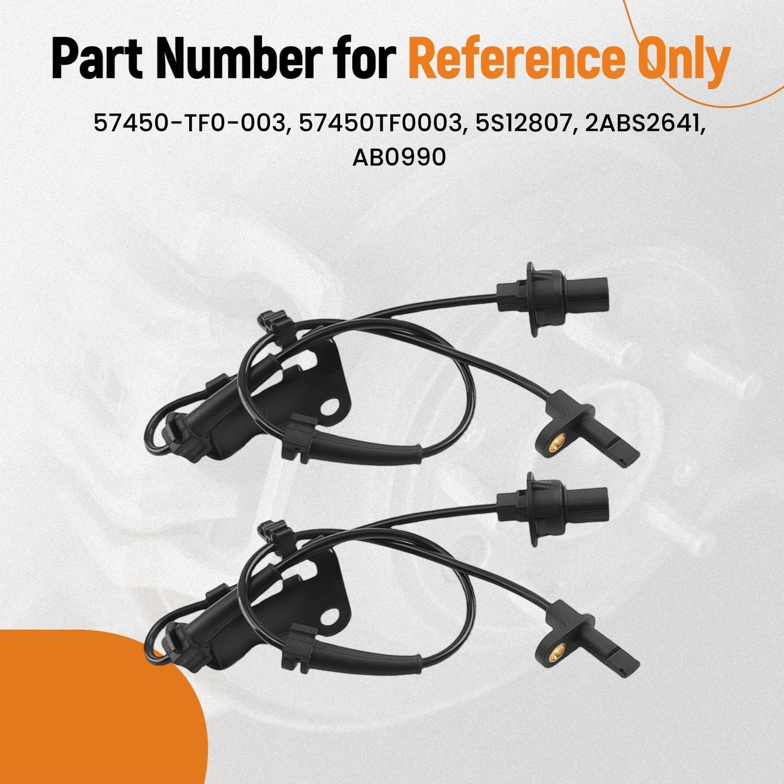 2X ABS Wheel Speed Sensor for Honda CR-Z (2011–2015) Fit (2009–2013)