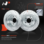 Rear Drilled Brake Rotors for BMW 525xi 528i xDrive 530xi 535xi (2006–2010)