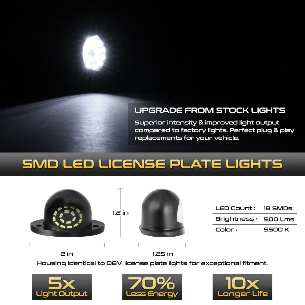 LED License Plate Lights Assembly for Dodge Ram (1994–2002)