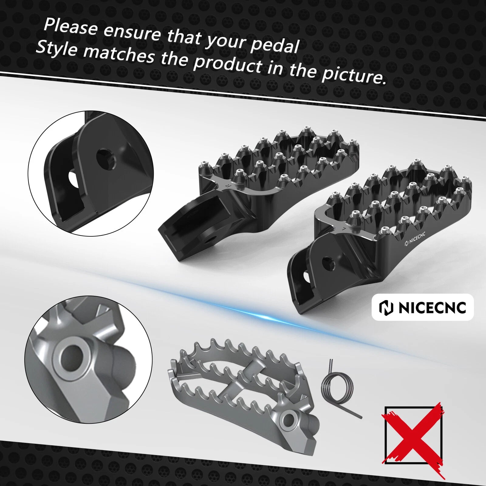 Larger Foot Pegs Footrests for BMW R1200GS R1200GS Adventure (2013–2018)