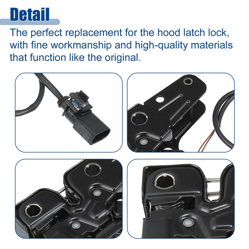 Hood Latch Assembly for Audi A6 S6 (2005–2011) Black