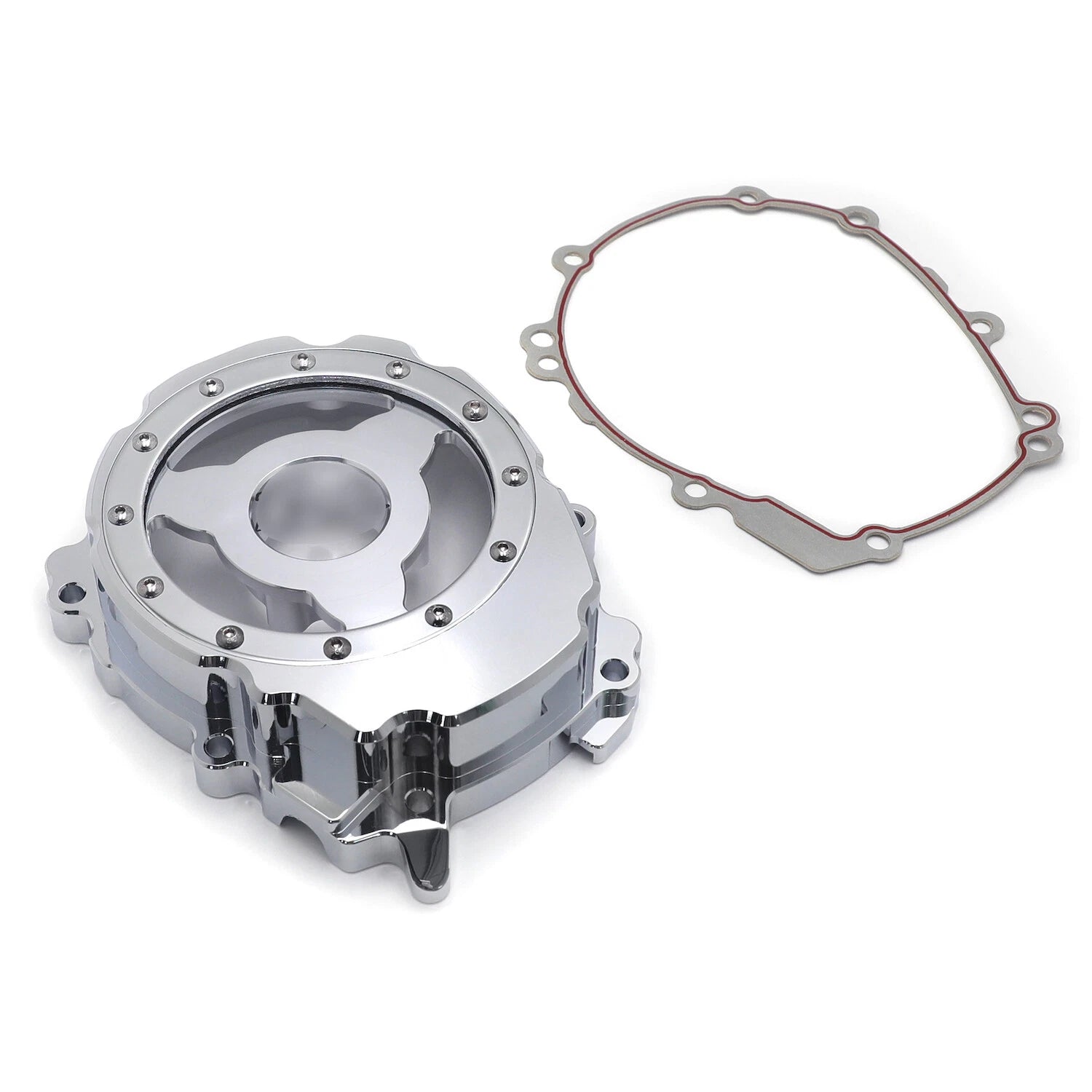 Chrome Clear Left Engine Stator Crankcase Cover Guard for Yamaha YZF-R1 (2015–2024)