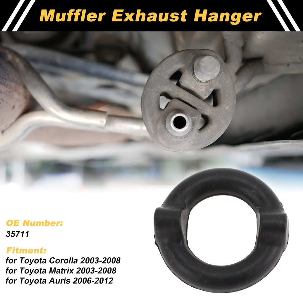 Muffler Exhaust Hanger for Toyota Corolla (2003–2008) No. 35711 Black 1 Pc