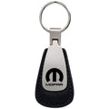 Black Leather Teardrop Keychain - Officially Licensed for Mopar Vehicles