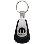 Black Leather Teardrop Keychain - Officially Licensed for Mopar Vehicles