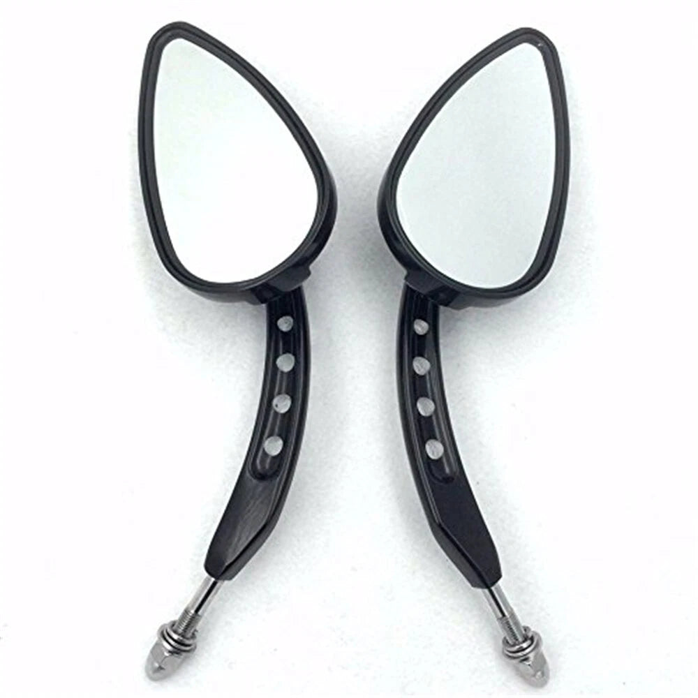 Black Skull Side Mirrors for Harley Dyna Super Glide (2006–2017)