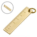 Copper Ruler 6cm Thickened Brass for Key Pendant