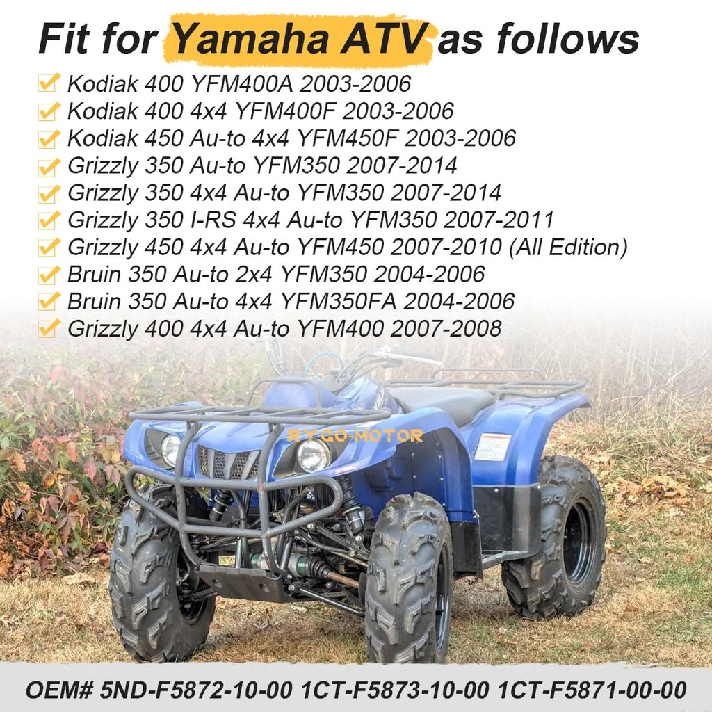 Front Brake Hose Line Pipe Kit for Yamaha Grizzly 450 4x4 YFM450 (2007–2010)