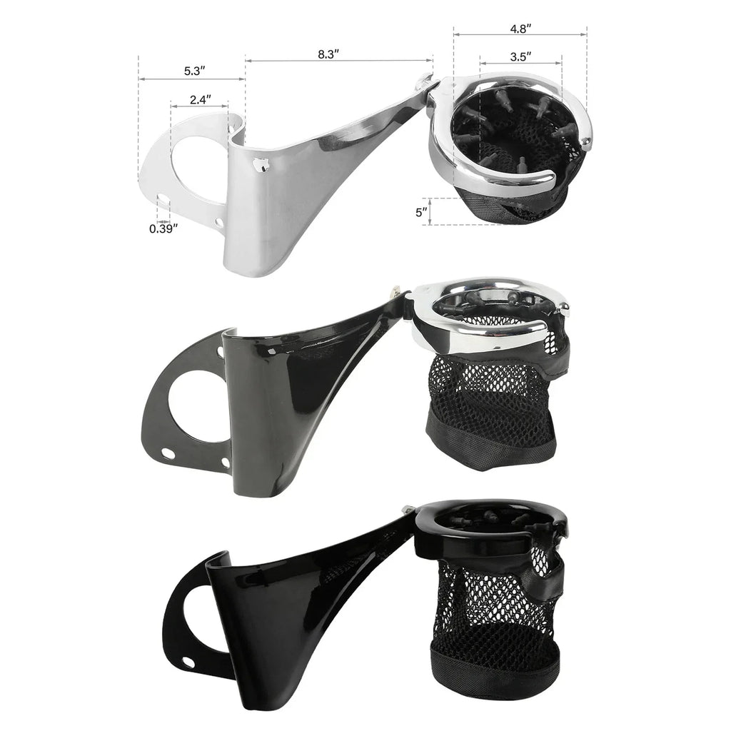 Drink Cup Holder Passenger for Harley Touring Electra Street Glide (2014-2025)