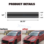 Carbon Fiber Texture Hood and Bumper Stripe Sticker Decal for Car (KK)