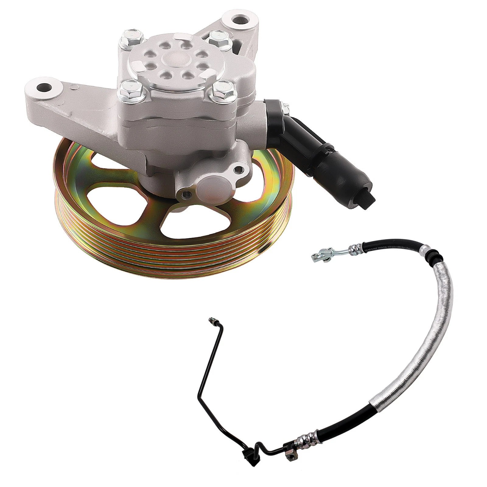 Power Steering Pump with Pulley and Hose for Honda Odyssey