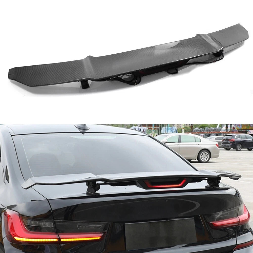 Carbon Fiber Electric Lift Rear Trunk Spoiler Wing Universal