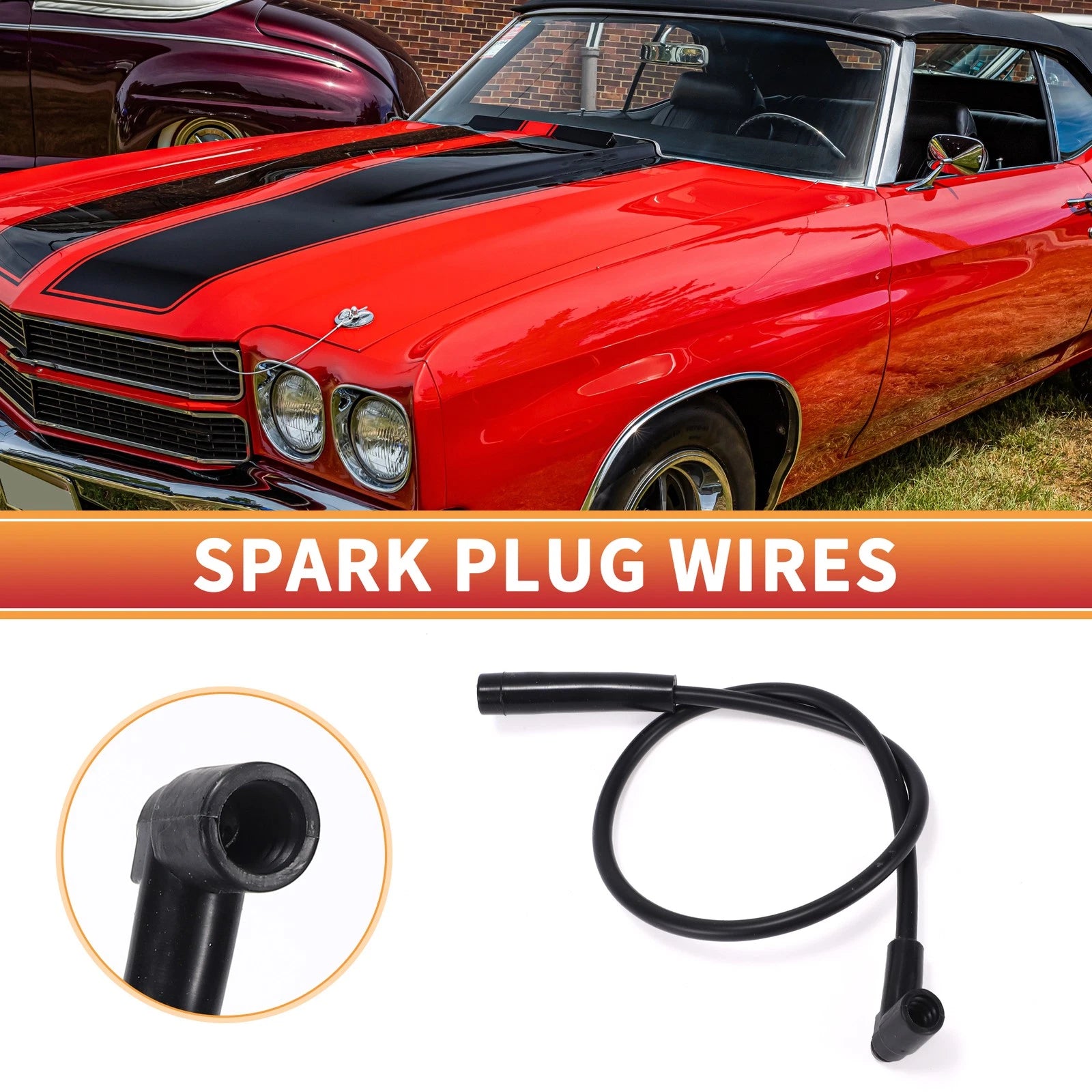 9 Pcs Spark Plug Wire Ignition Coil Cable for Chevrolet Blazer V8 (1973)
