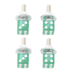 4x Custom Green Plastic License Plate Bolts for Motorcycle Chopper Bobber