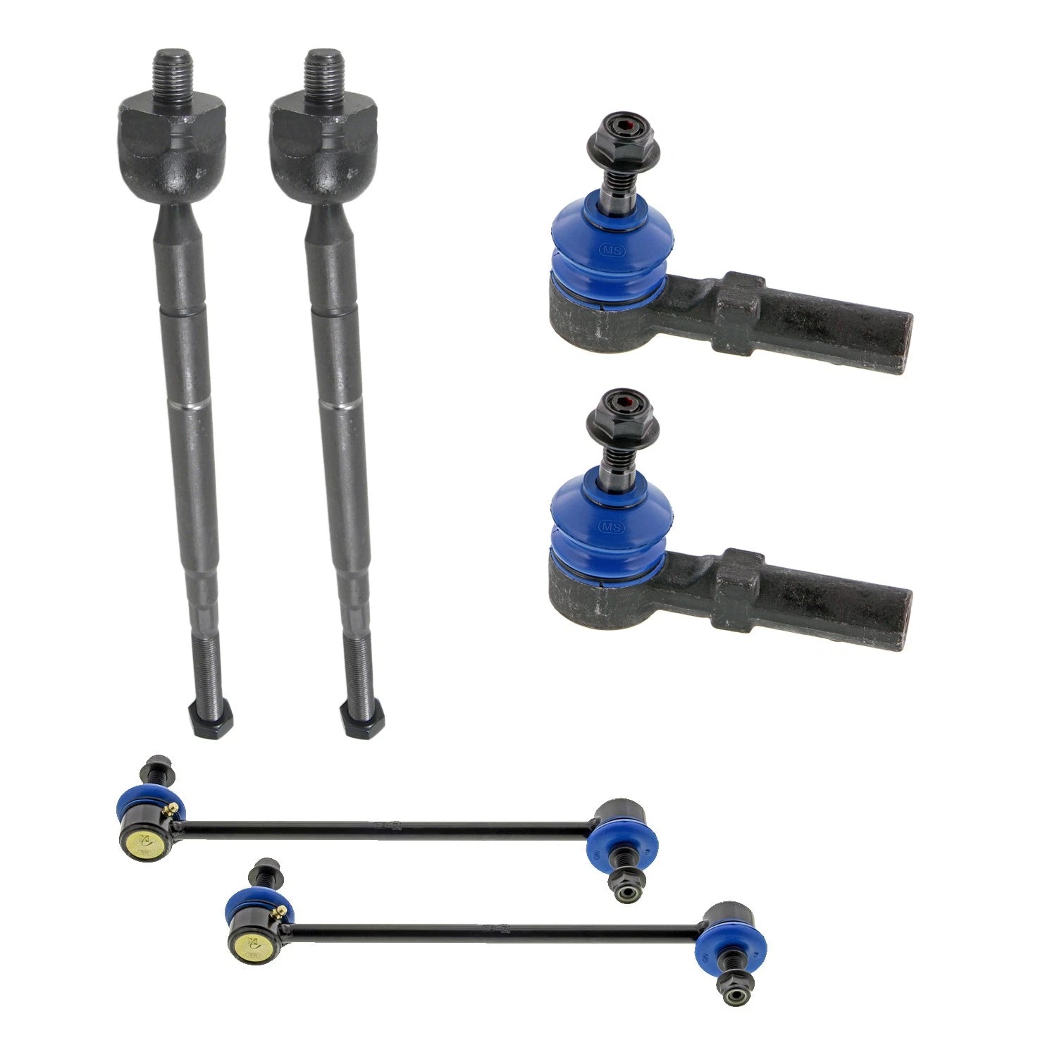 Set of 4 Mevotech Supreme Tie Rod Ends & Sway Bar Links for HHR G5 (2006–2010)