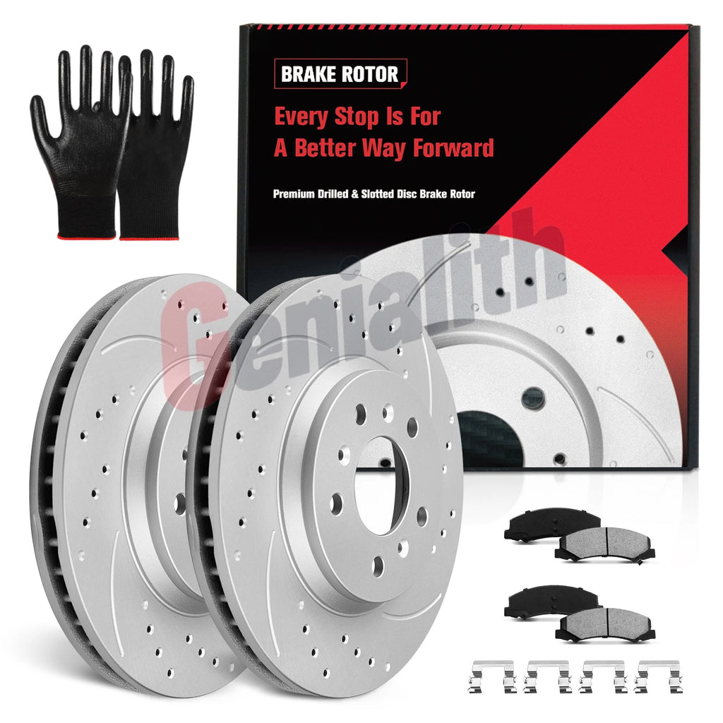 Front Drilled Brake Rotors & Pads for Chevy Impala Monte Carlo (2006–2010)