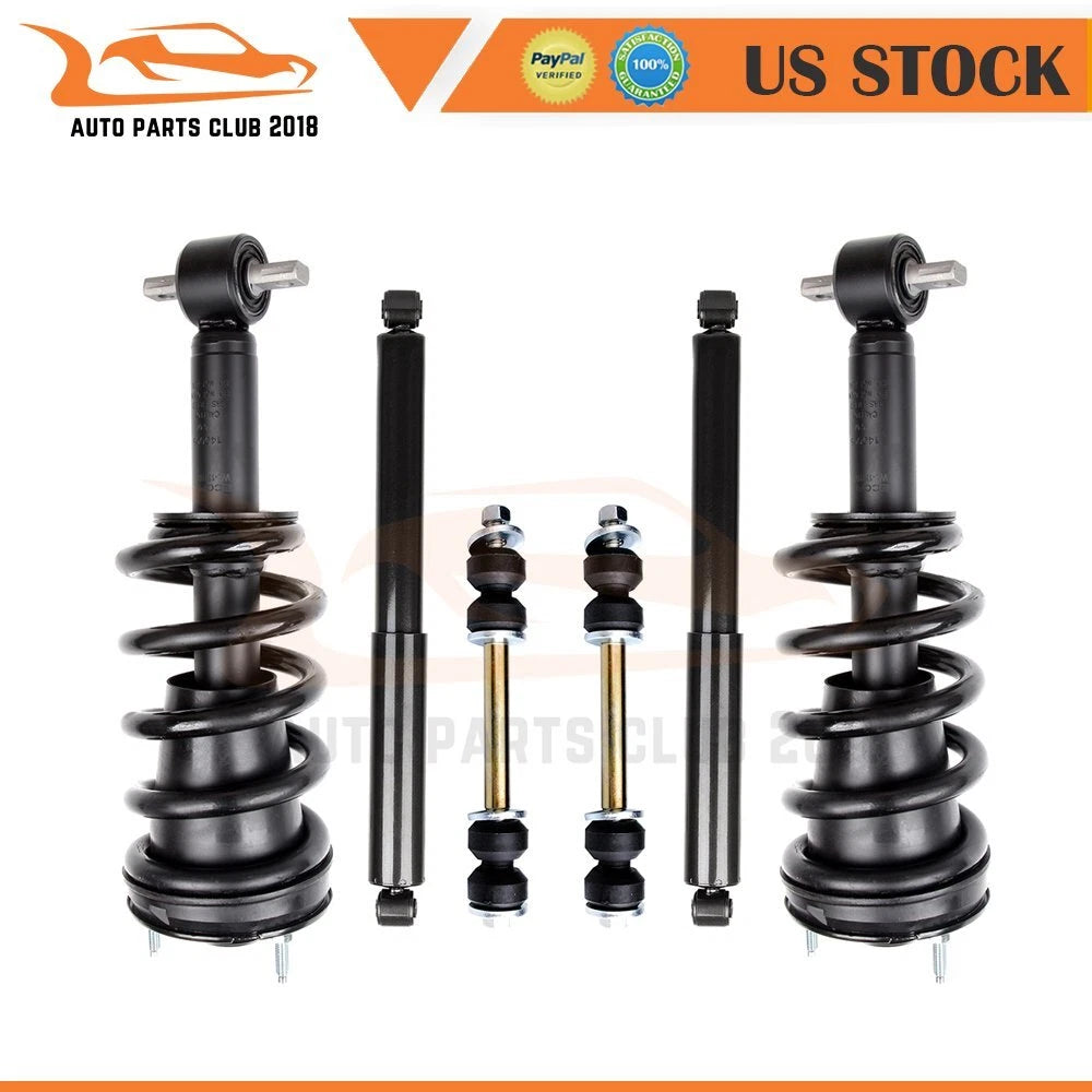 Front Strut Assemblies + Rear Shocks + Sway Bars for GMC Sierra 1500 (2007–2013)