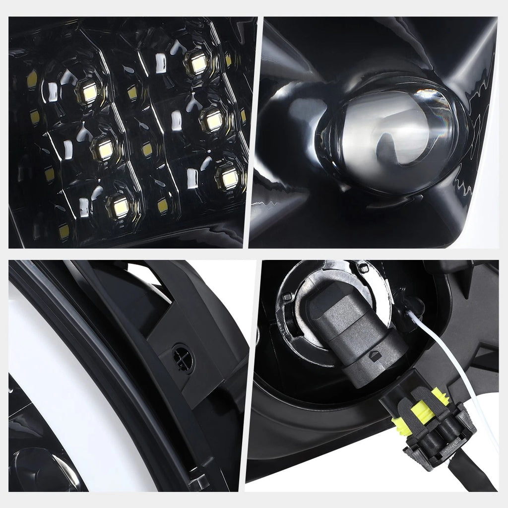 Full LED Projector Fog Lights for Ram 1500 (2013–2024) - Clear Lens, Bezels