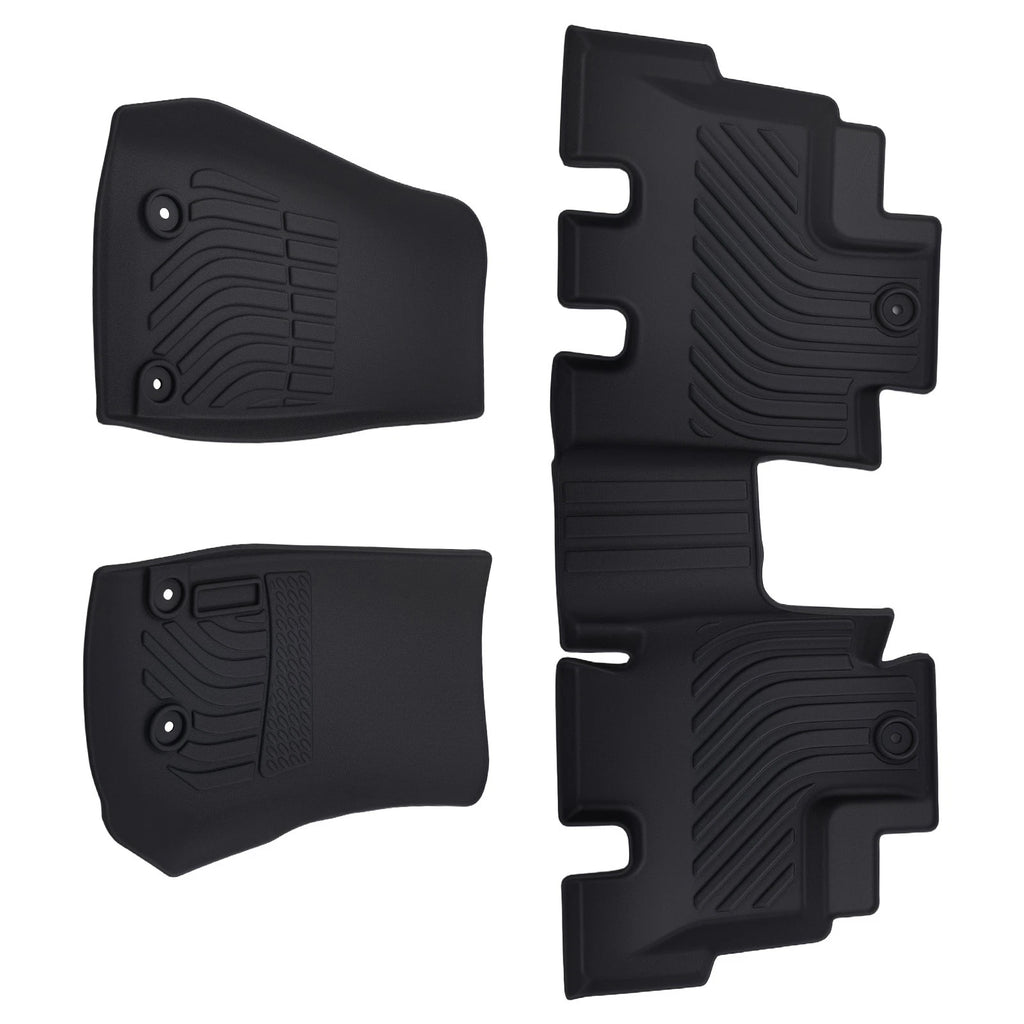 Set of 4 Black TPE Carpet Floor Mats for Jeep Wrangler JK Unlimited (2014–2018)
