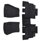 Set of 4 Black TPE Carpet Floor Mats for Jeep Wrangler JK Unlimited (2014–2018)
