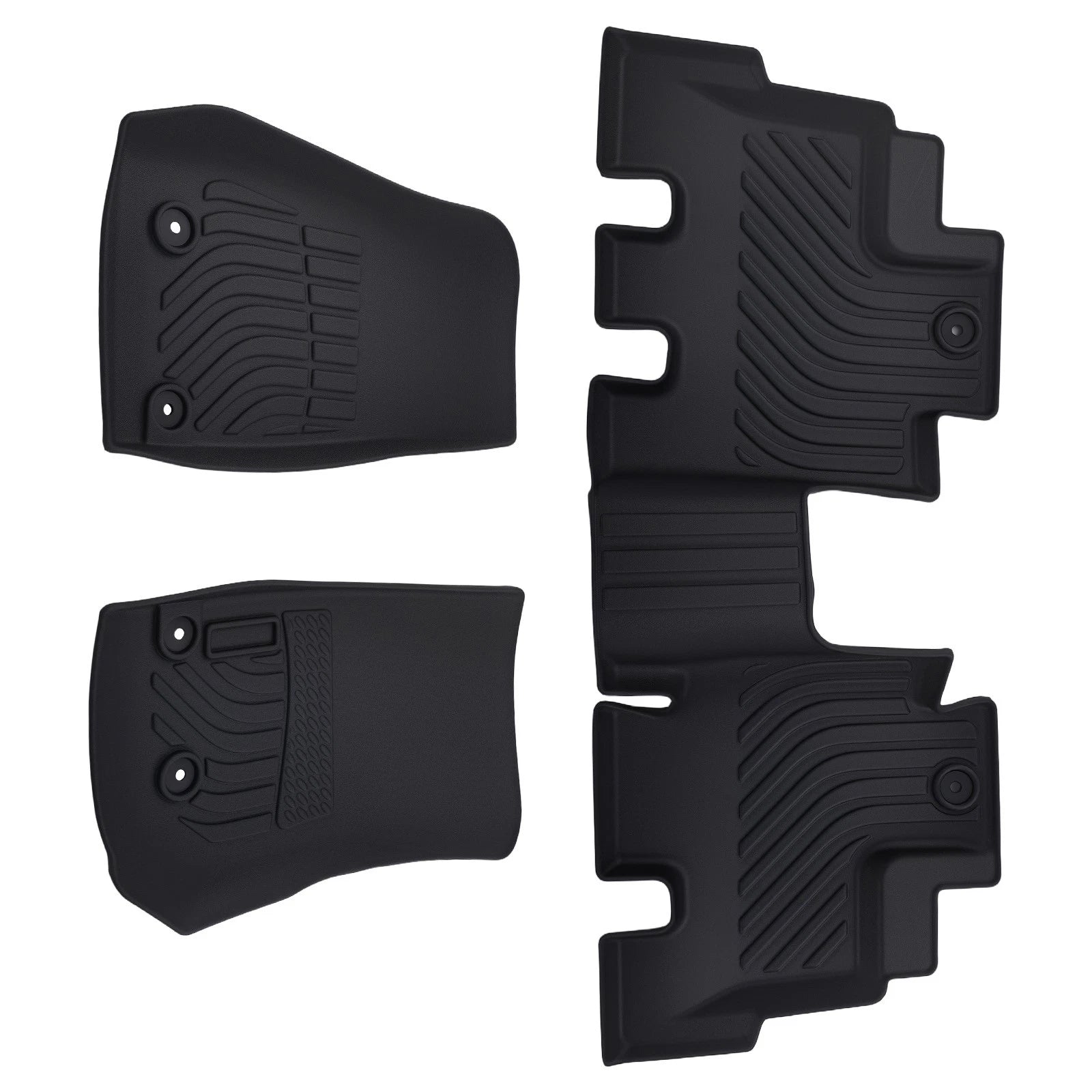 Set of 4 Black TPE Carpet Floor Mats for Jeep Wrangler JK Unlimited (2014–2018)