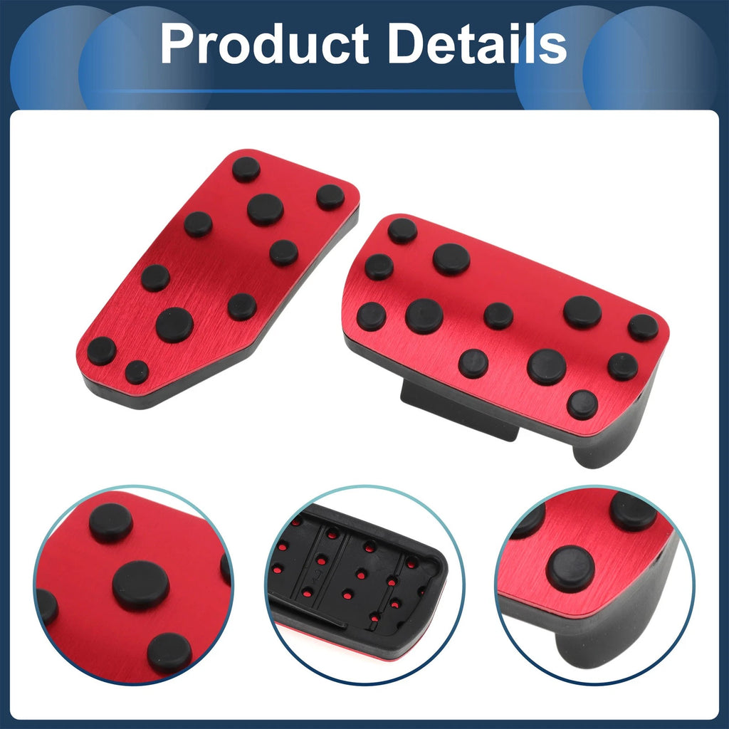 2X Automatic Foot Accelerator Pedal Covers for Subaru Forester (2019–2021) Red