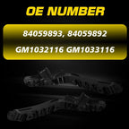 Set of 2 Front Left Right Side Bumper Bracket Retainers for Chevrolet Equinox (2015–2017)