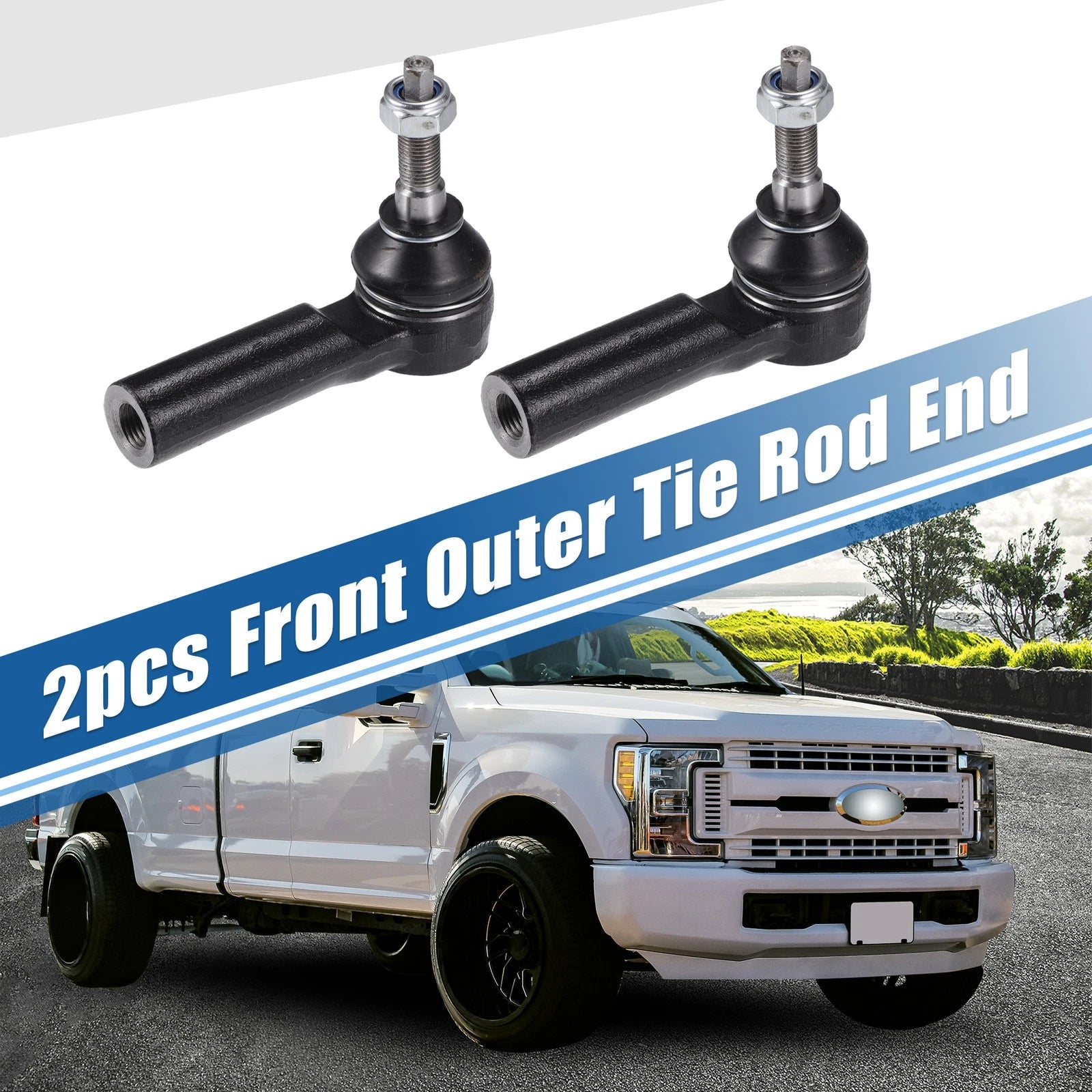 2X Front Outer Tie Rod End Links for Ford Mustang (2005–2014)