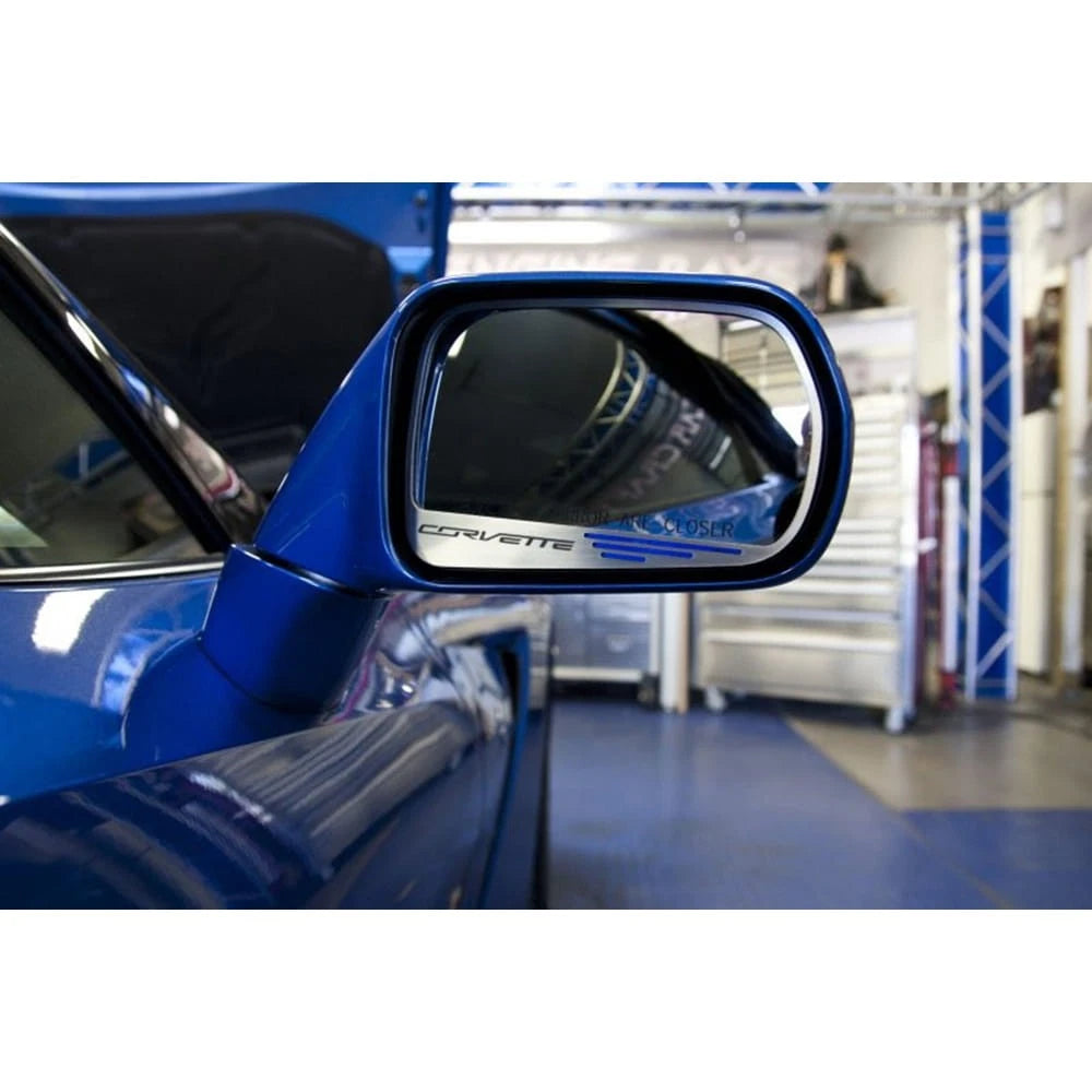Side View Mirror Trim Replacement for Yellow CF Inlay for Chevrolet Corvette (2014–2017)