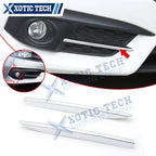 Chrome ABS Fog Light Strip Decor for Honda Civic 10th Gen (2016–2018)
