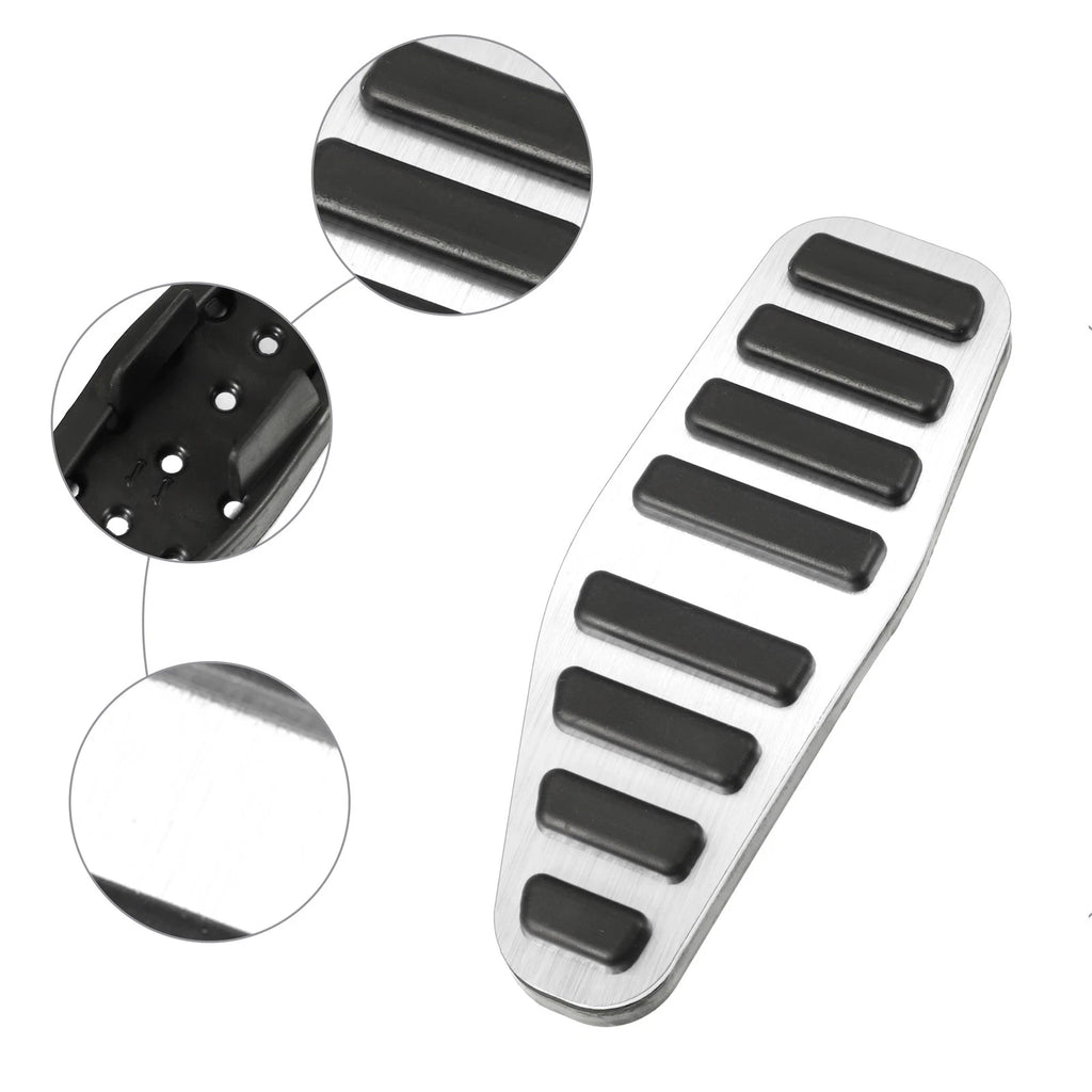 2X Gas Accelerator Brake Pedal Covers for Suzuki Jimny JB64W (2018–2023) Silver Tone