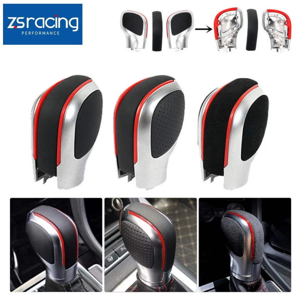 Shift Knob Gear Side Cover for VW Golf Jetta Passat (MK6 MK7 MK8) Red Trim