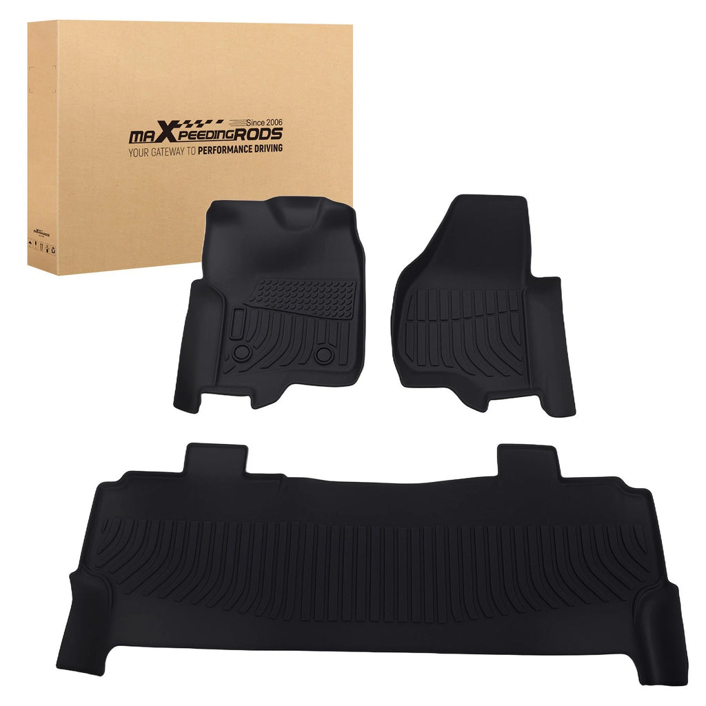 Carpet Floor Mats for Ford F-250 F-350 F-450 SuperCrew (2012–2016) Black