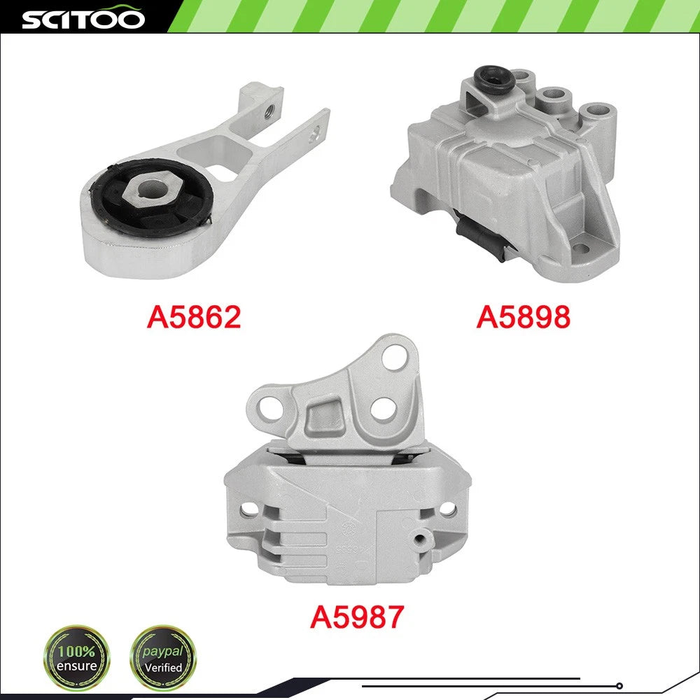3X Engine Motor Transmission Mount for Jeep Compass (2017–2021) ED6