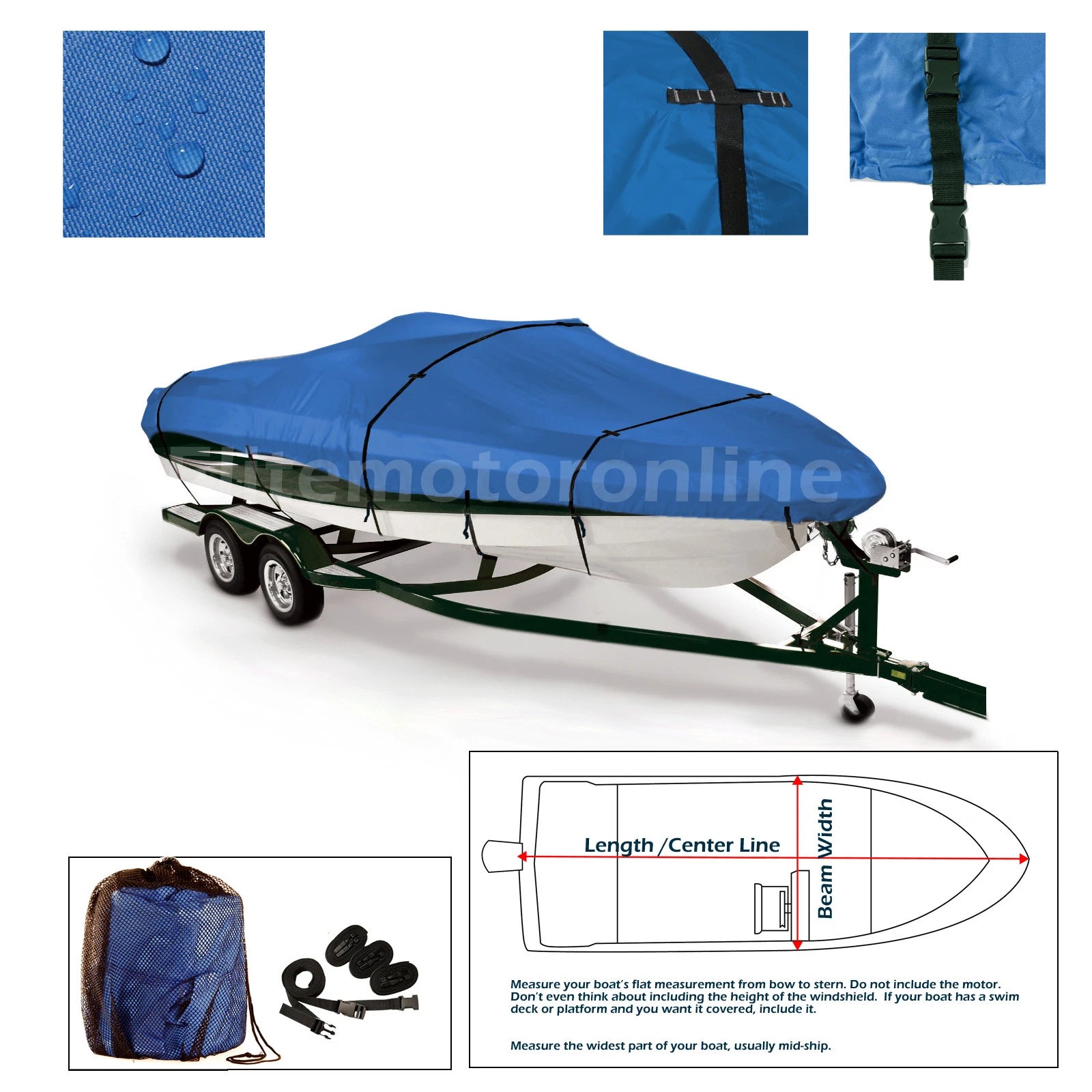 20.5 Classic BR Trailerable Jet Boat Storage Cover for Advantage