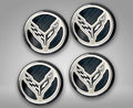 Engine Fluid Cap Cover Set 4 Piece Carbon Fiber for Chevrolet Corvette C8 (2020–2022)