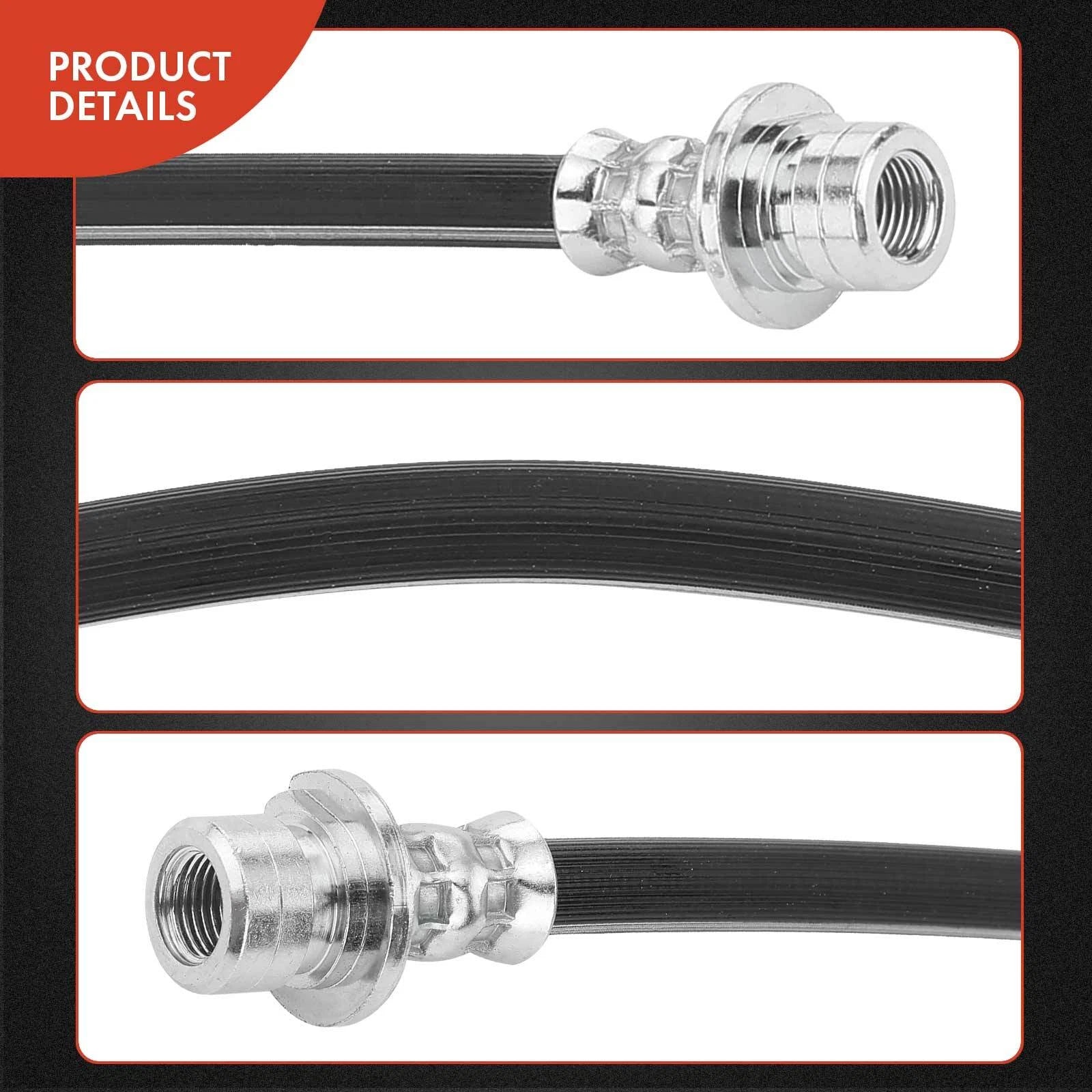 2X Front & Rear Brake Hydraulic Hose for Honda Civic (2001–2005)