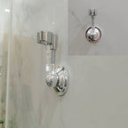 Chrome Shower Head Holder with Suction Cup for Easy Installation