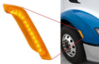 Passenger Side Amber LED Fender Turn Signal Light for Peterbilt 579 (2012–2017)