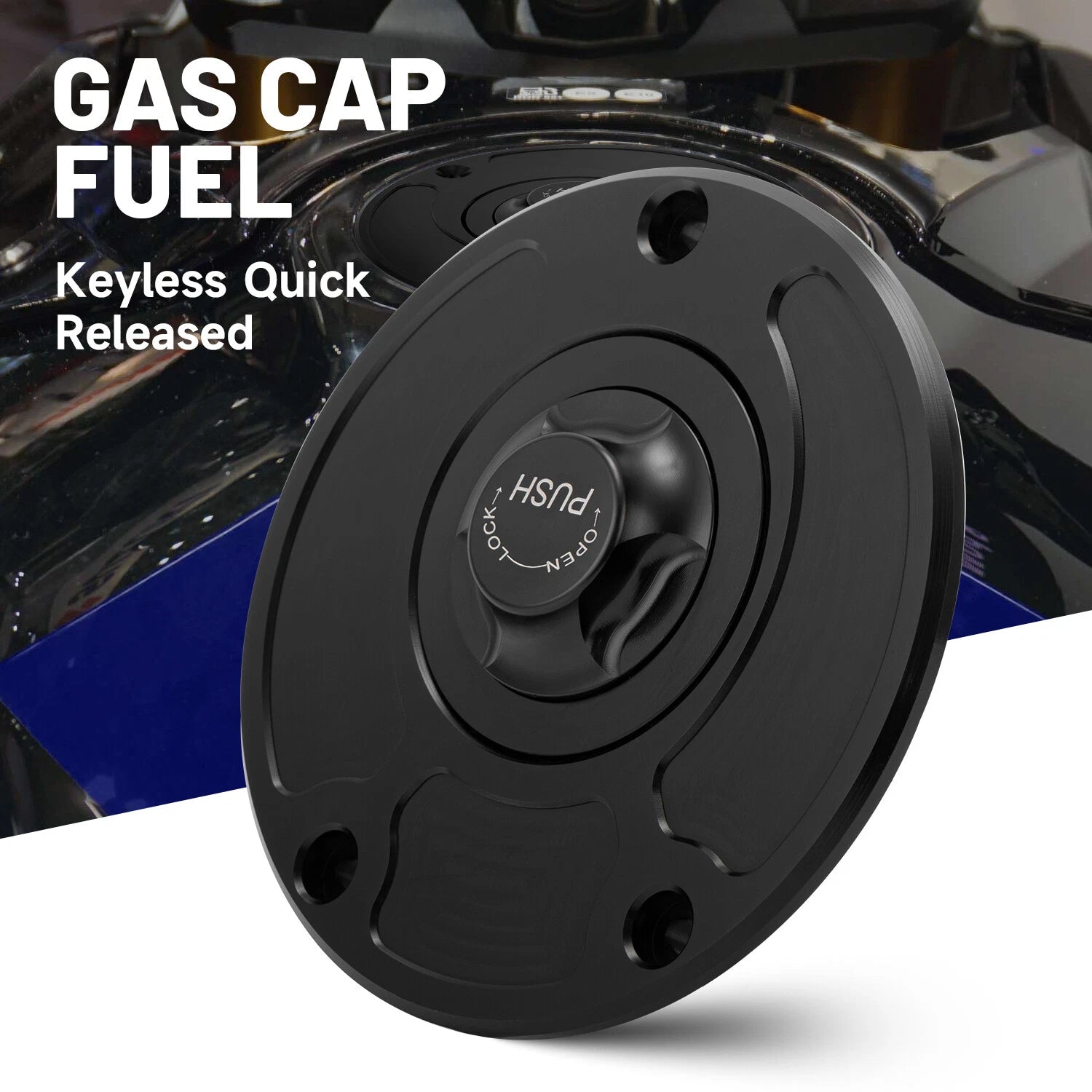 CNC Keyless Fuel Gas Tank Cap Cover for Kawasaki ZX10R ZX14 (2006–2013)