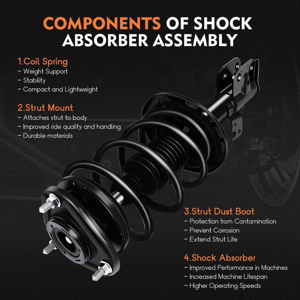 Set of 4 Struts Shocks Springs for Toyota Corolla (2014–2019)