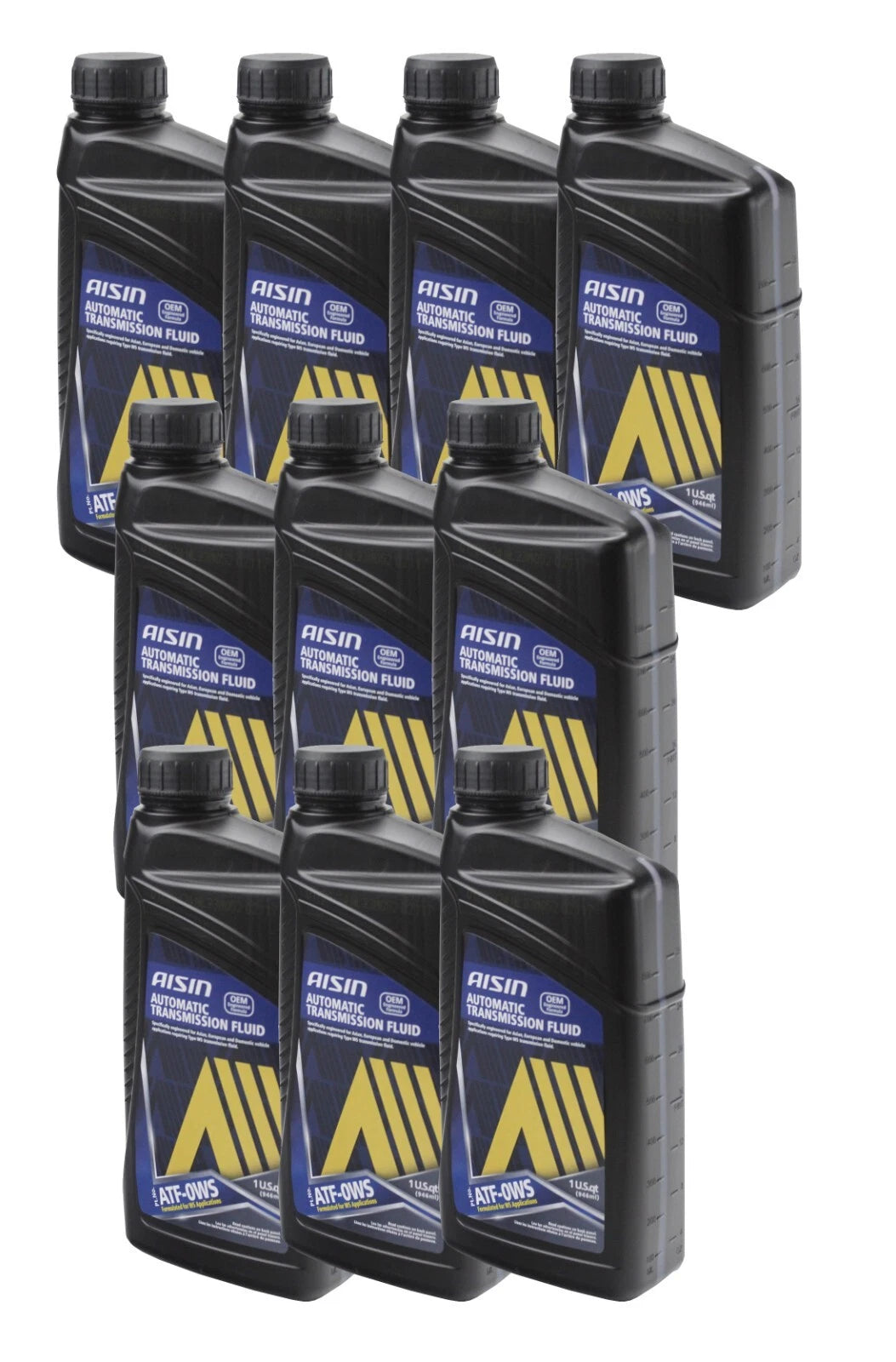Set of 10 Aisin ATF-0WS Auto Trans Fluids for Cadillac Lexus Scion Toyota Volvo