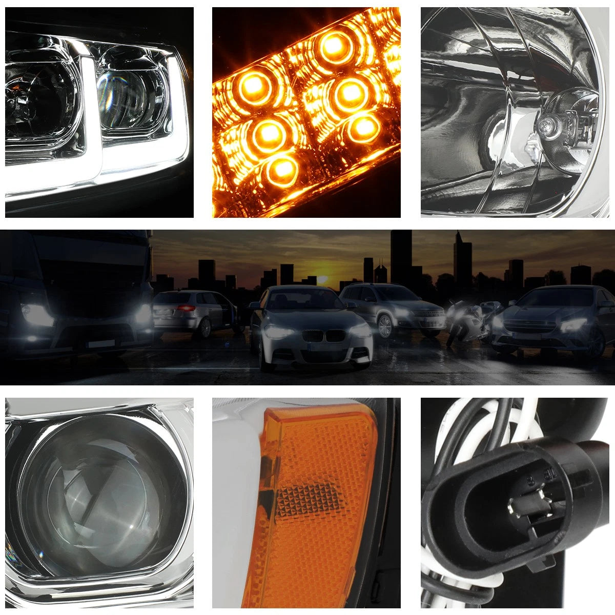LED DRL+Signal Projector Headlight for Jeep Grand Cherokee (2011–2013)