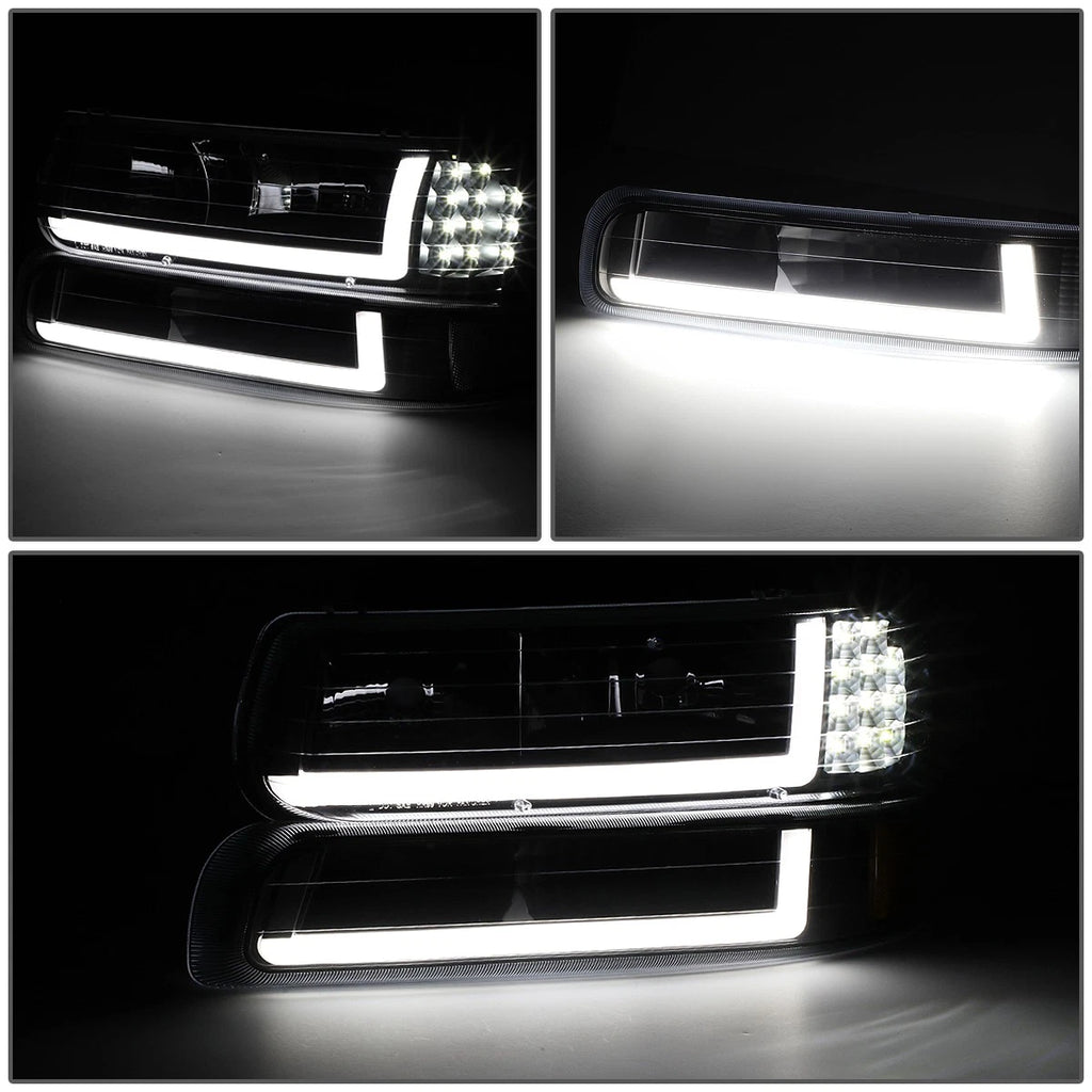LED DRL Tinted Clear Side Headlight Bumper Lamp for Silverado (1999–2002)